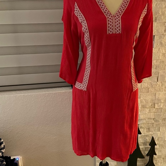 White Mark Mya Embroidered Dress Bold & Boho (Size L) - NWT - Picture 2 of 3